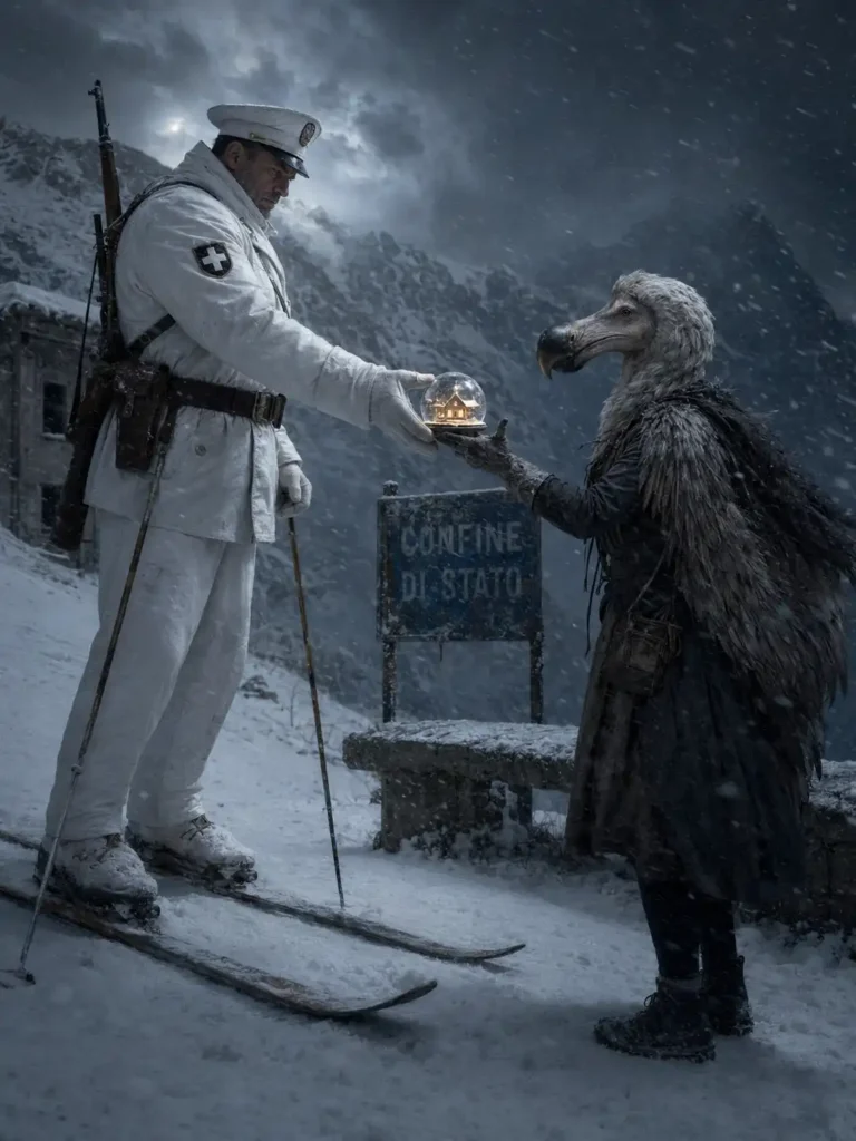 Le grand homme paré de blanc